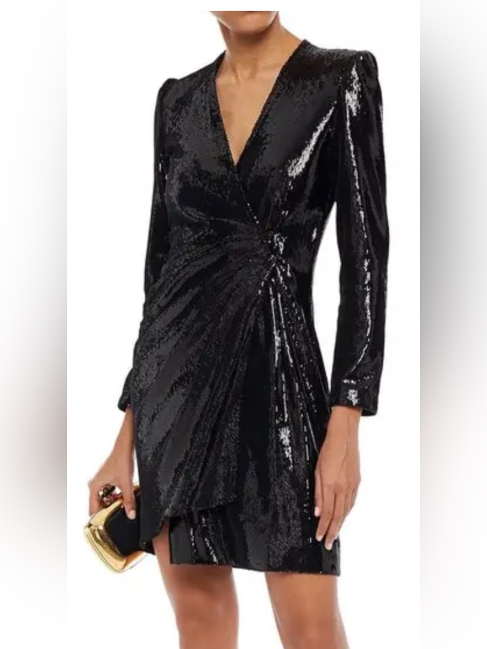 Sequins wrap blazer dress